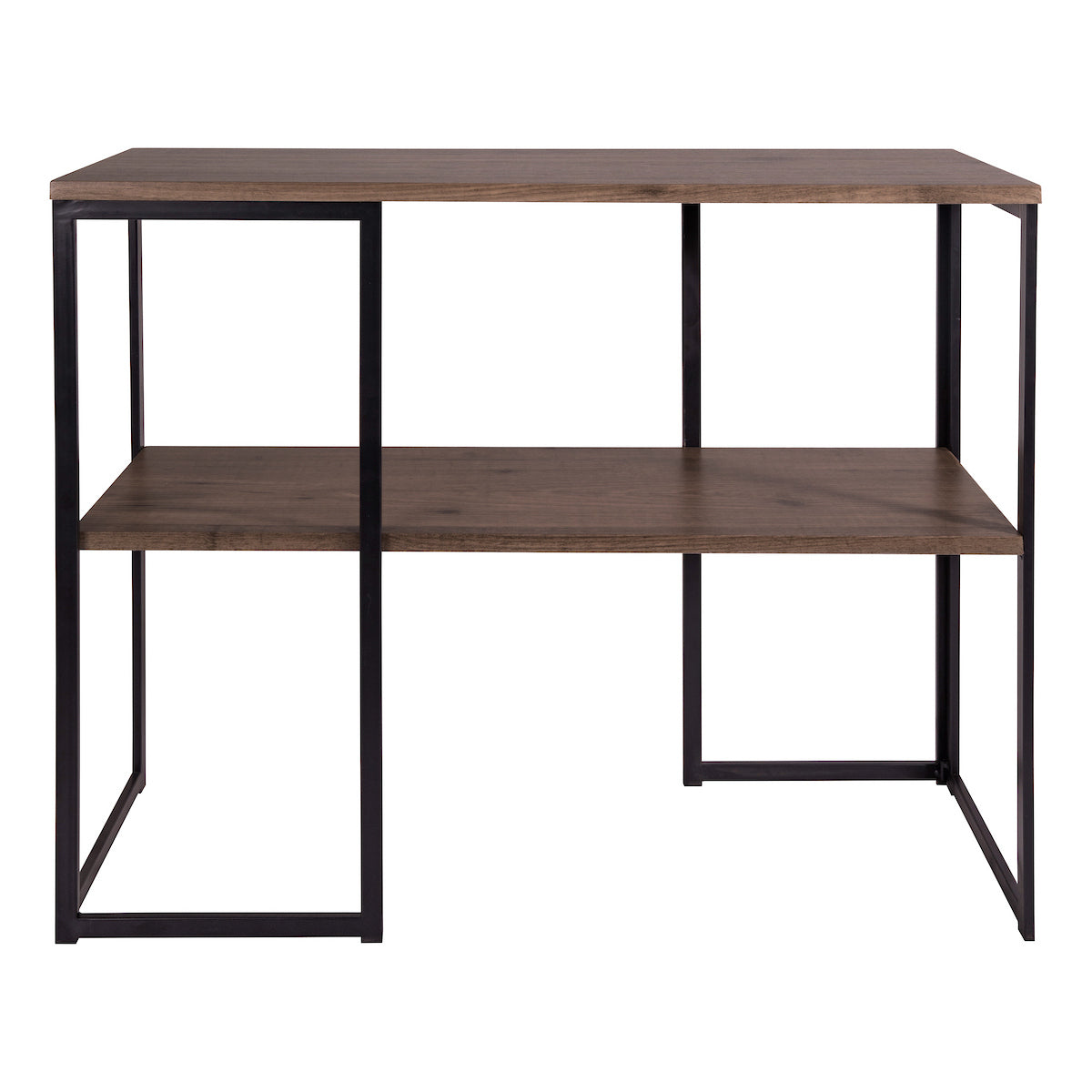 Dar Kimora Console Table Brown Pine Veneer and Matt Black