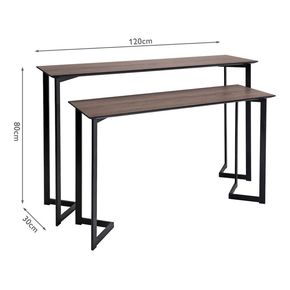 Dar Lulani Nested Console Tables Mocha Vaneer