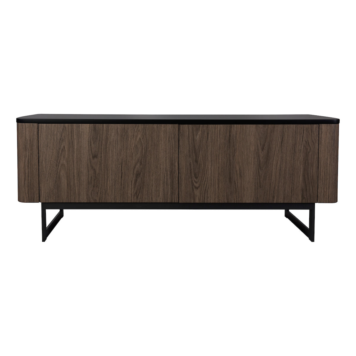 Dar Myron Sideboard Cabinet Mocha Veneer and Matt Black