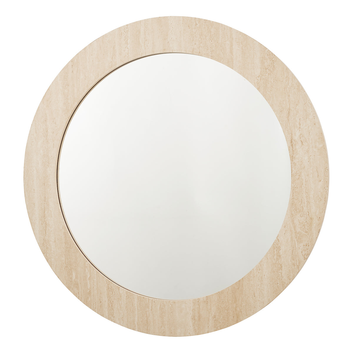 Dar Ioana Round Mirror Travertine Effect 80cm