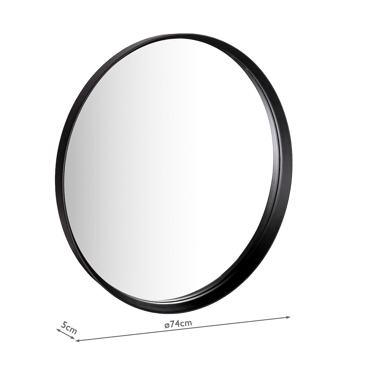 Dar Orana Mirror Matt Black 74cm