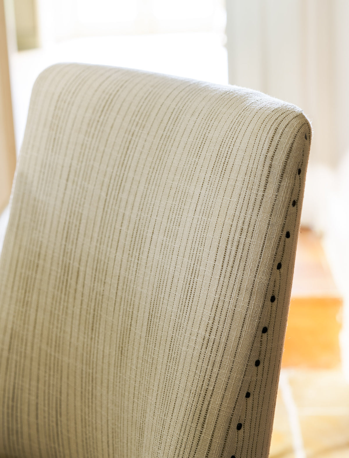 Garden Trading Wraysbury Dining Chair Ash Wood, Natural Stripe, Set of 2