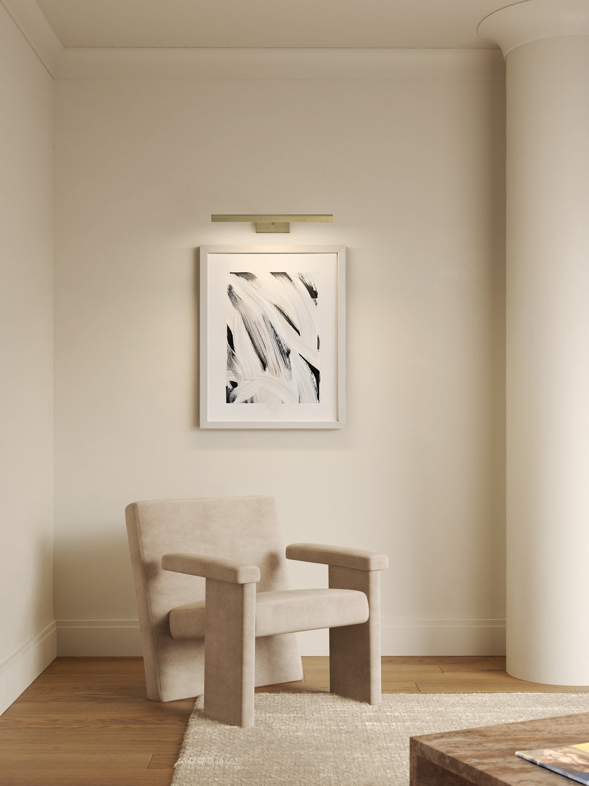 Astro Renoir 520 Matt Brushed Brass Interior Picture Light