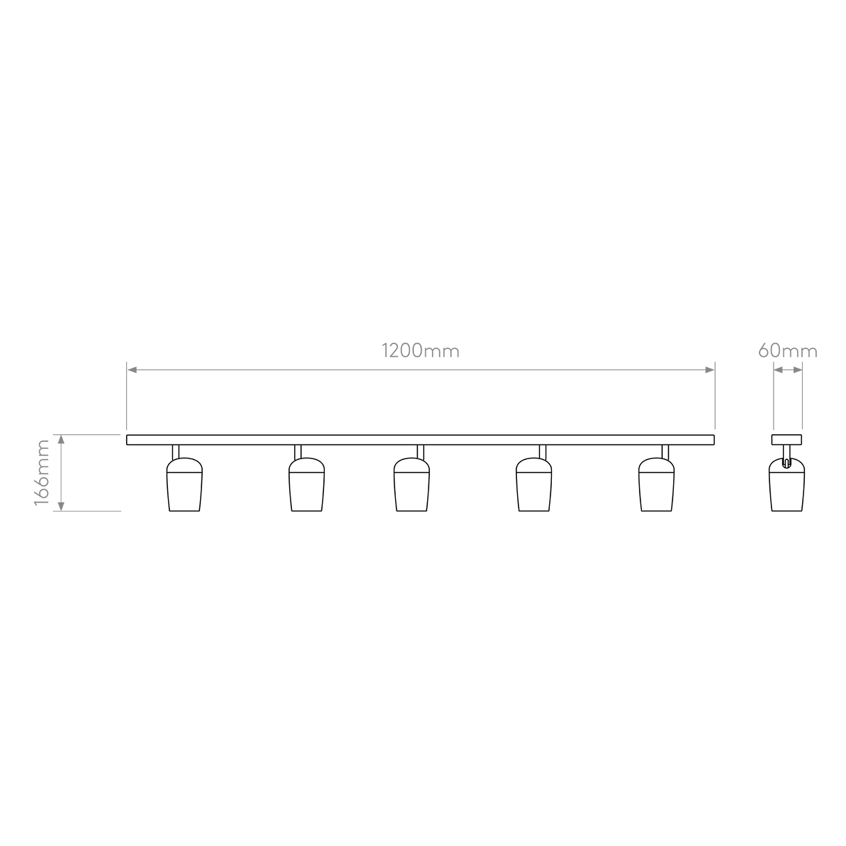 Astro Koto Five Bar Matt Black Interior Spotlight