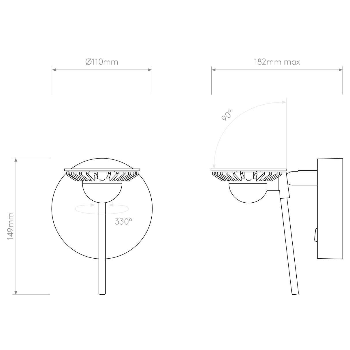 Astro Miura Wall Base Matt Nickel Interior Wall Light