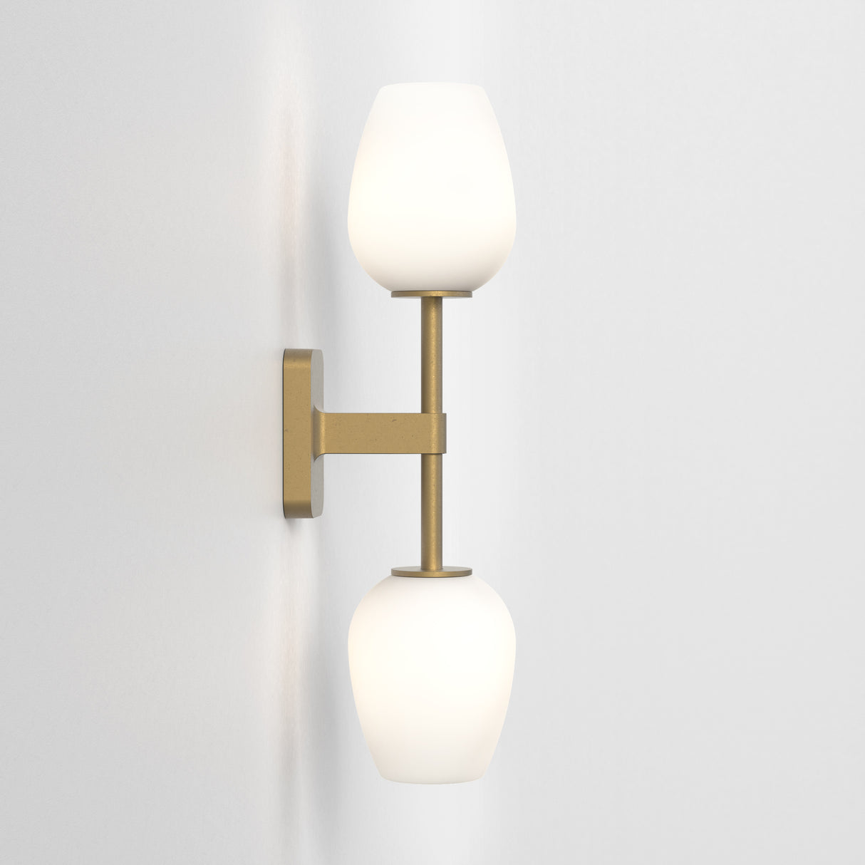 Astro Tacoma Twin Antique Brass Bathroom Wall Light
