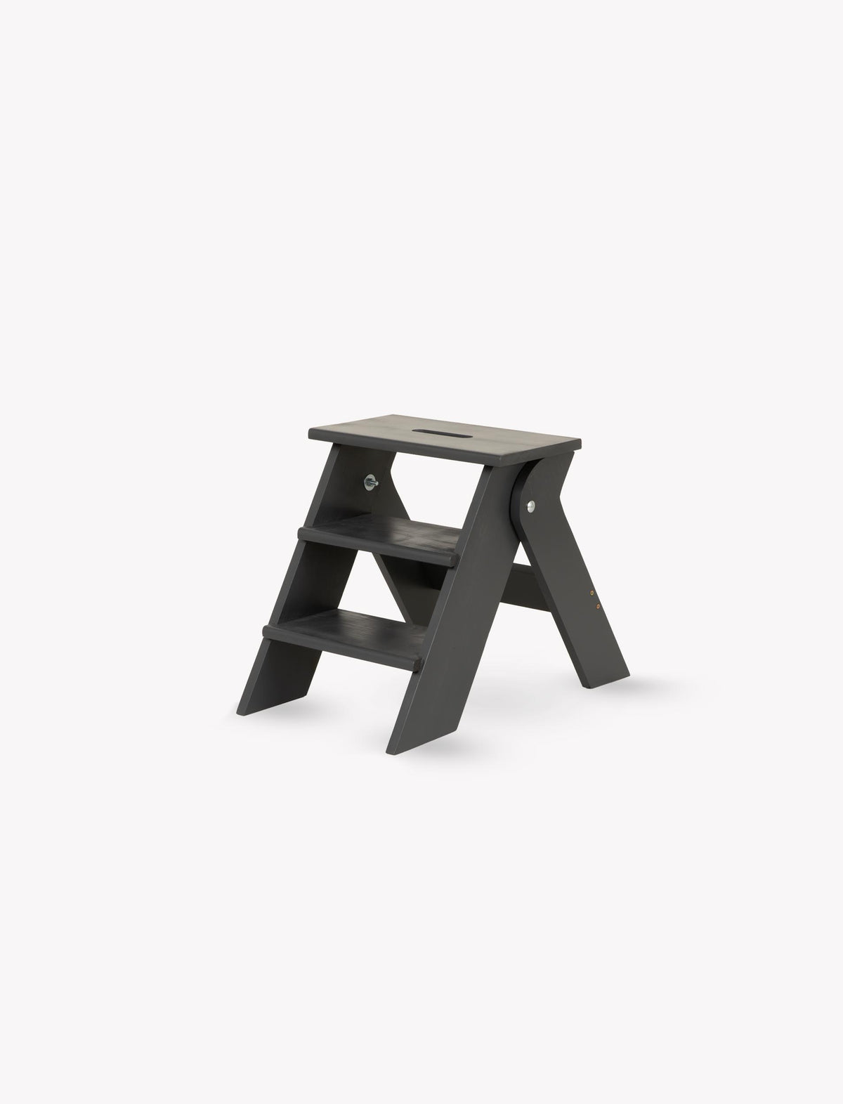 Garden Trading Classic Step Stool Spruce Wood, Charcoal Grey