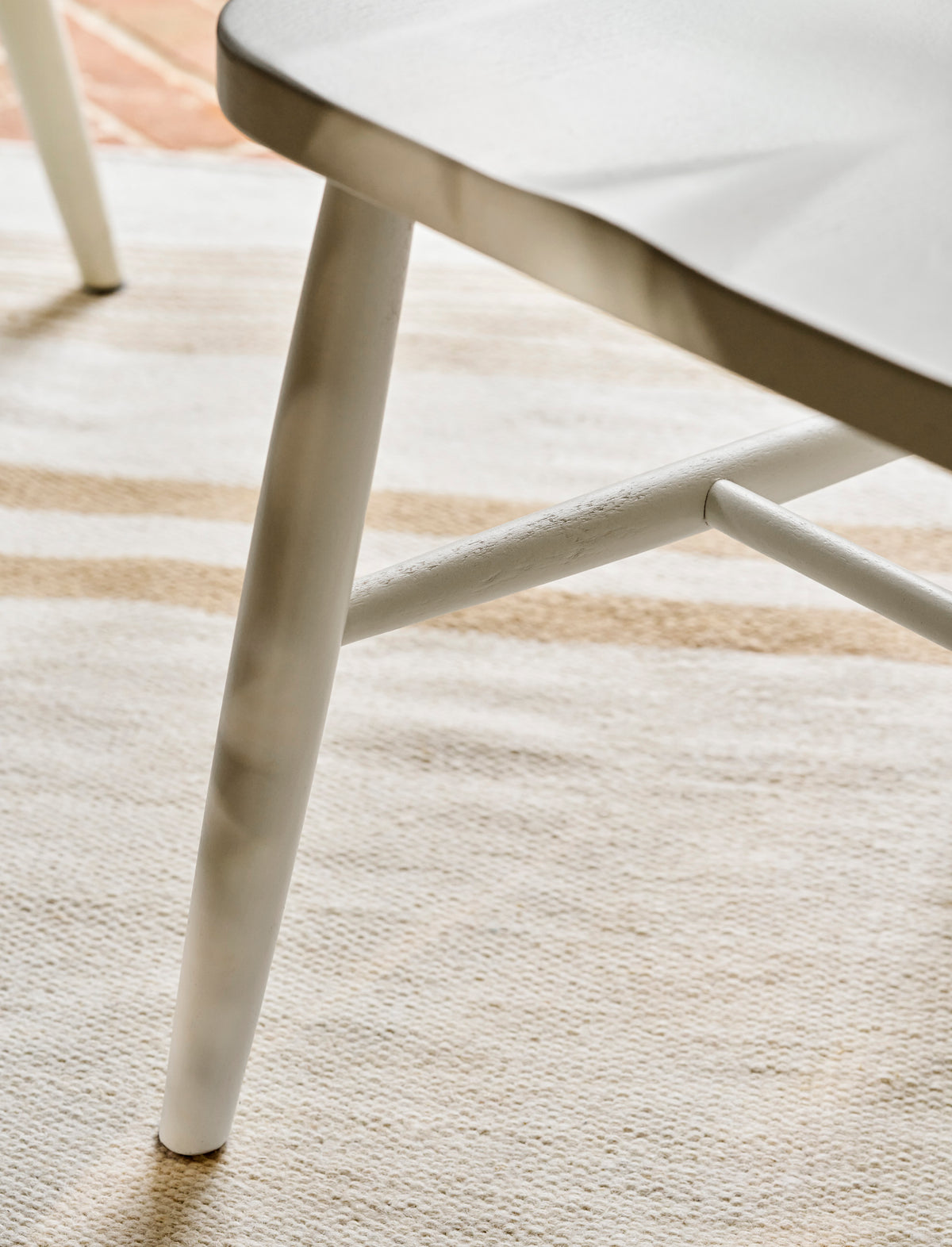 Garden Trading Spindle Back Chair Beech Wood, Lily White, Set of 2