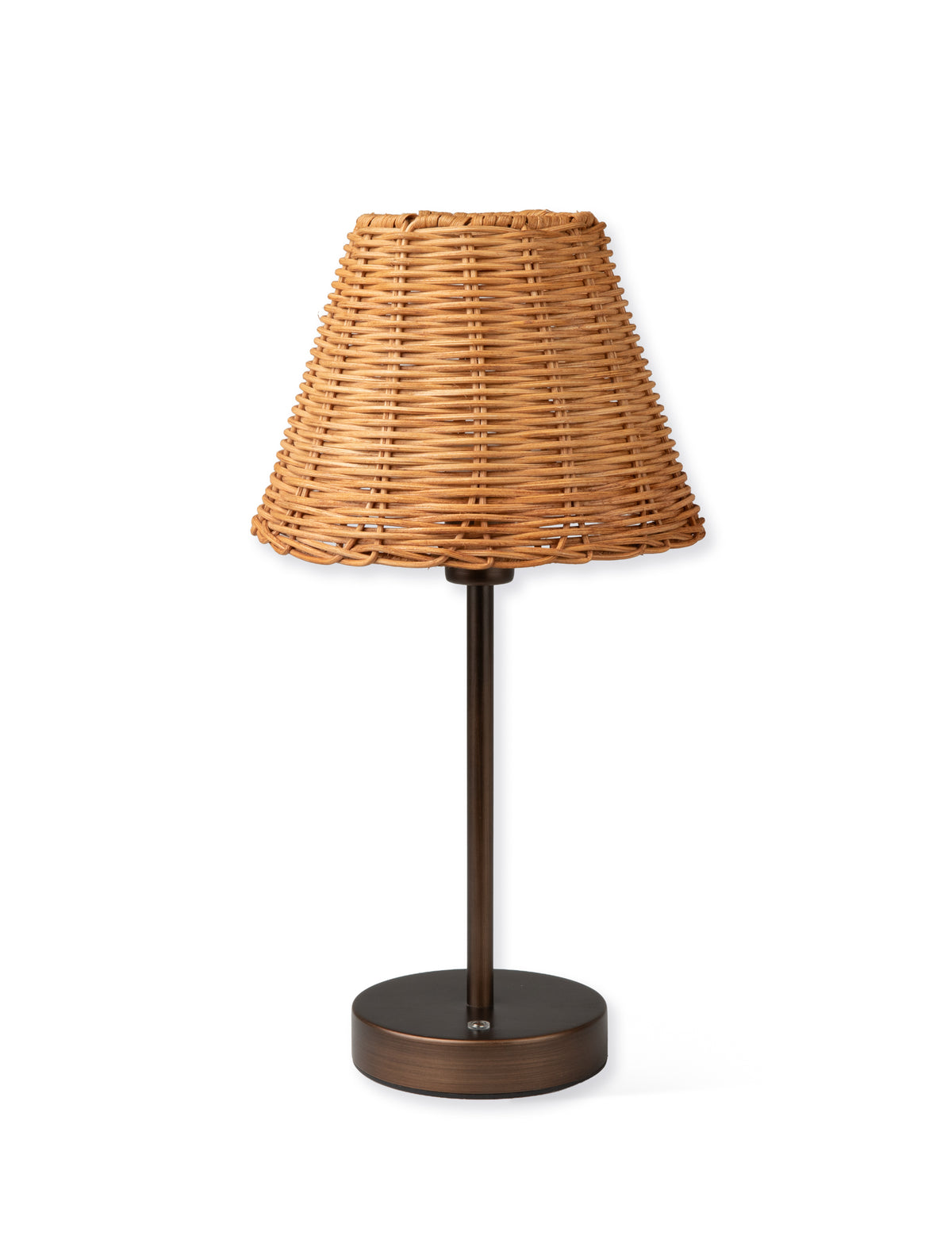 Garden Trading Burleigh Rechargeable USB Table Lamp With Rattan Shade