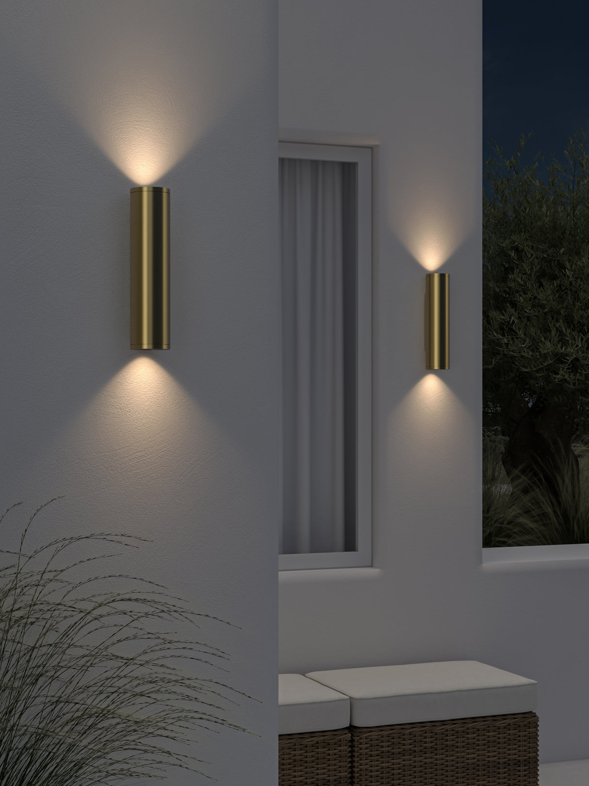 Astro Ava 300 PVD Brushed Brass Coastal Wall Light