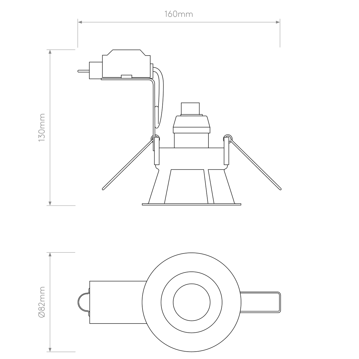 Astro Minima Round Fixed Matt Black Interior Downlight