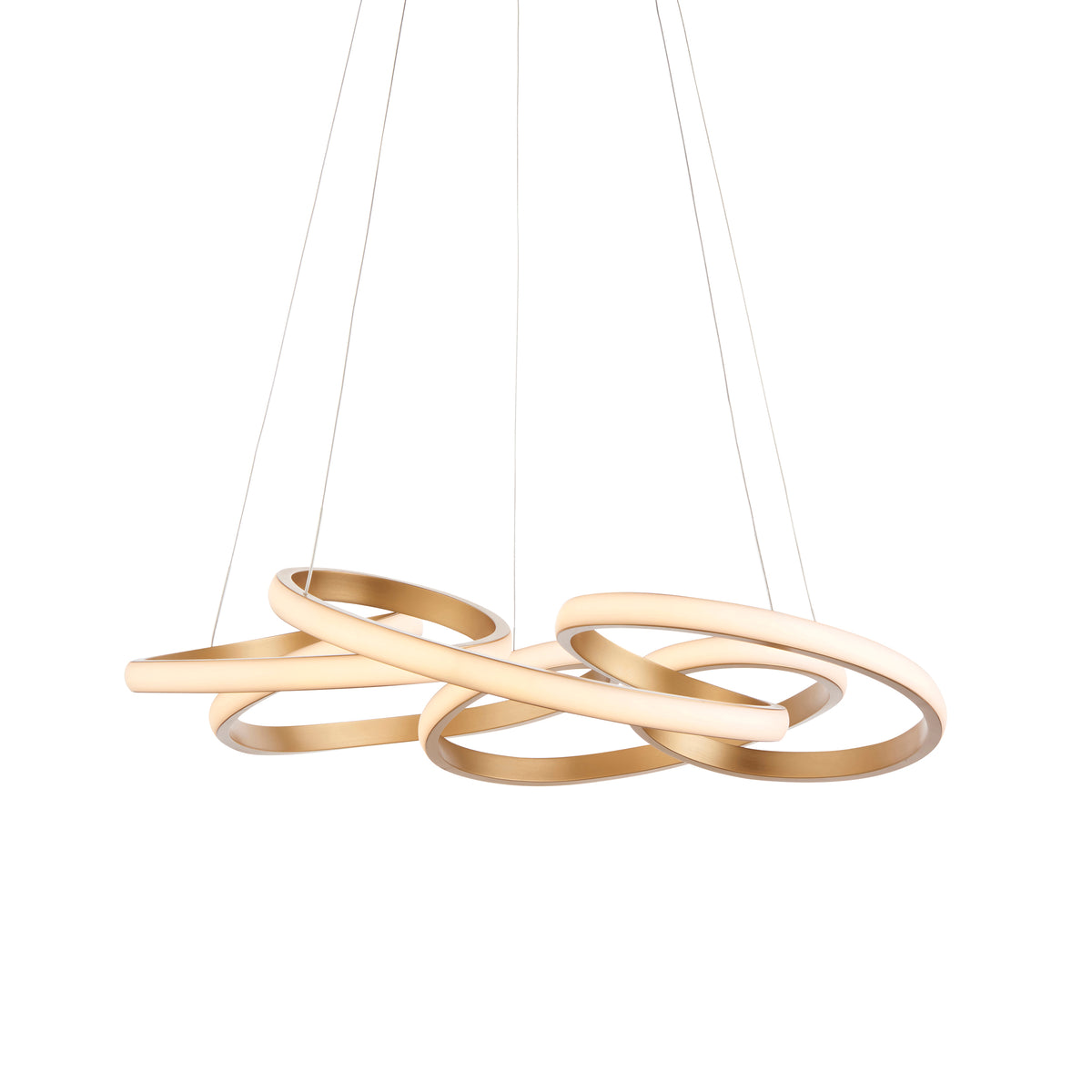 Endon Kirana Pendant Satin gold paint & white silicone
