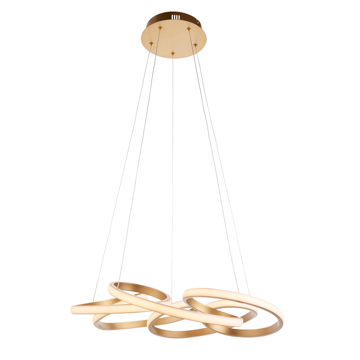 Endon Kirana Pendant Satin gold paint & white silicone