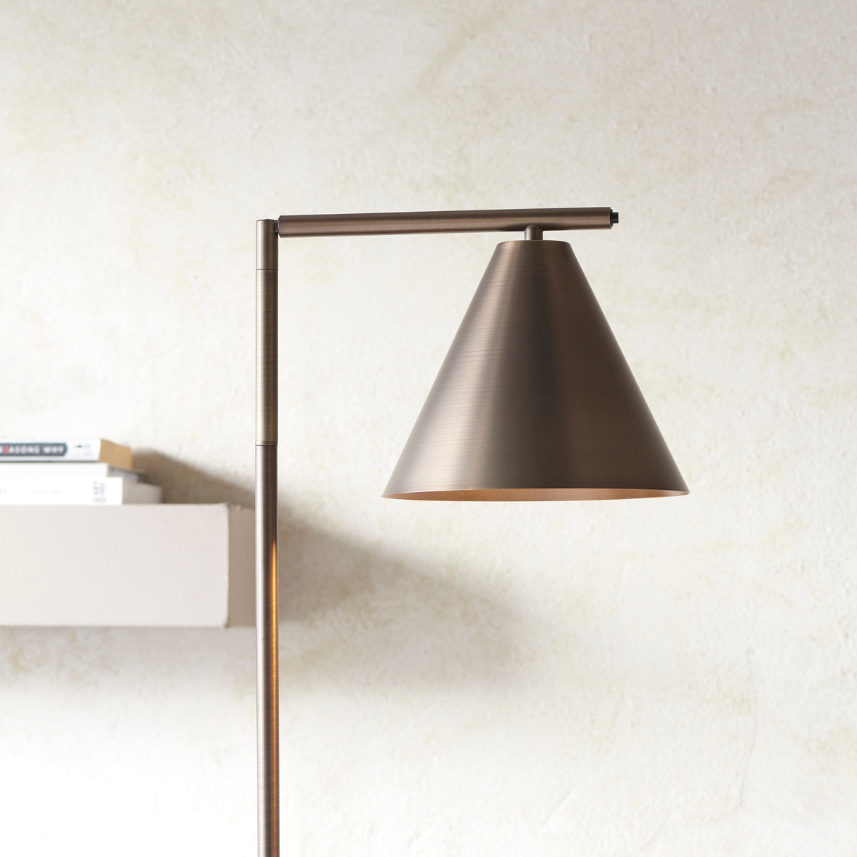 Endon Cape Task Floor Lamp Brushed antique bronze