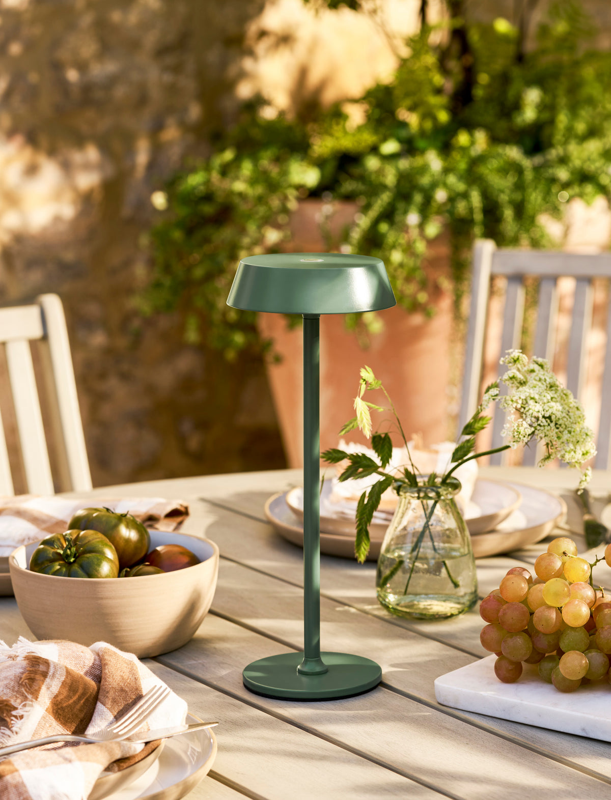 Garden Trading Winstone Rechargeable USB Slim Table Lamp Thistle Green