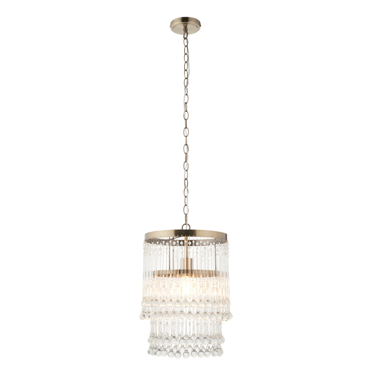 Endon Genevieve Single Chandelier Antique Brass