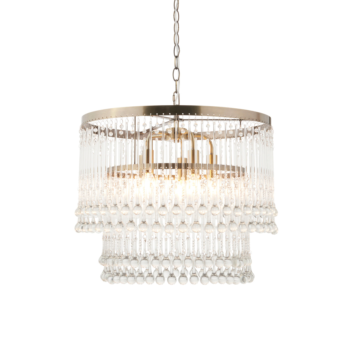 Endon Genevieve 5 light Chandelier Antique Brass