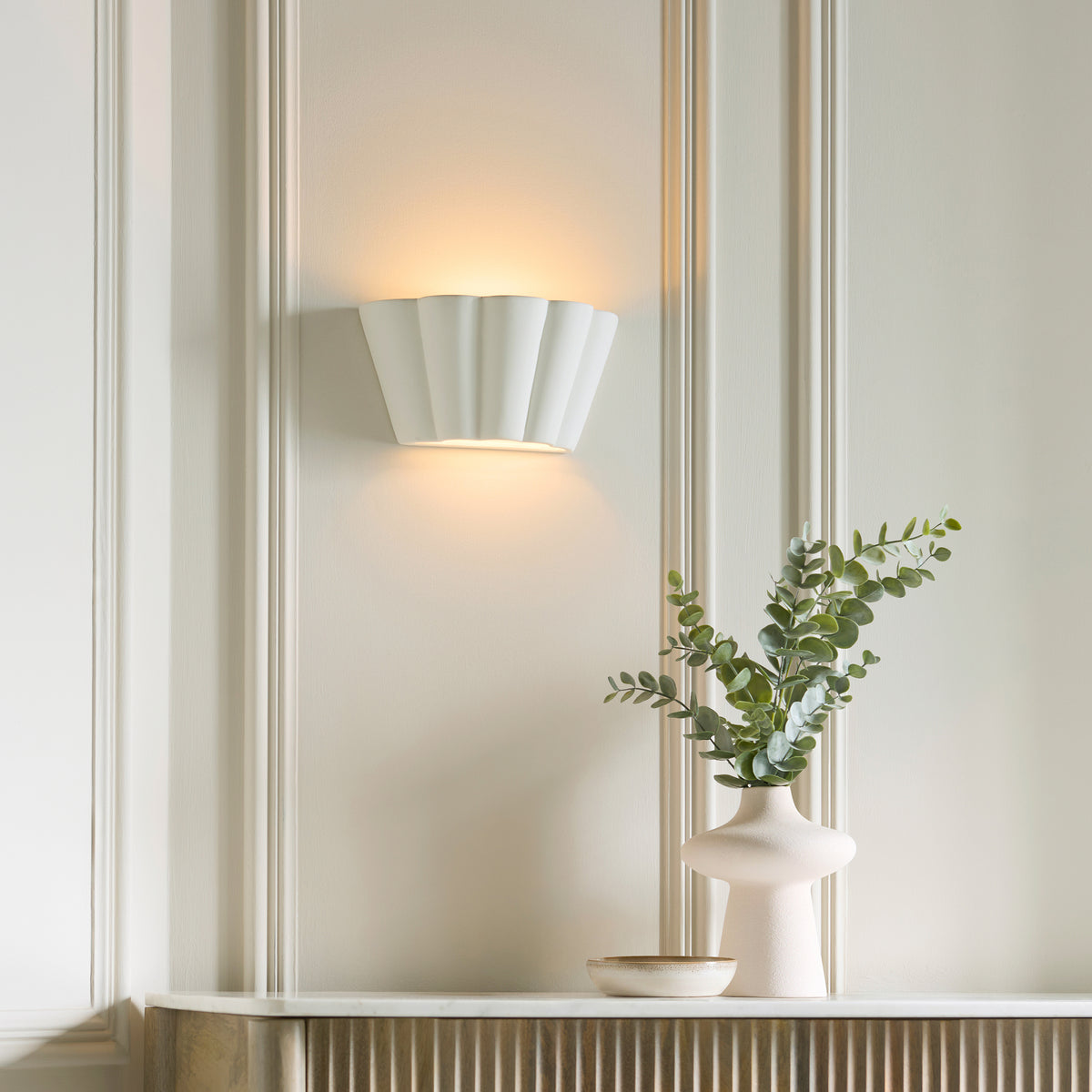 Endon Babylon Wall Washer Unglazed ceramic