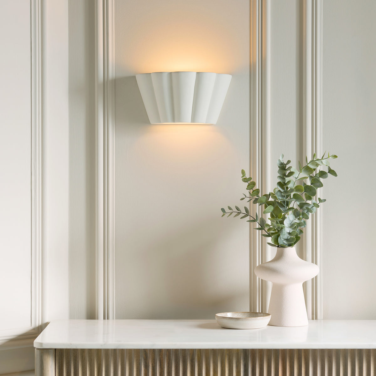 Endon Babylon Wall Washer Unglazed ceramic
