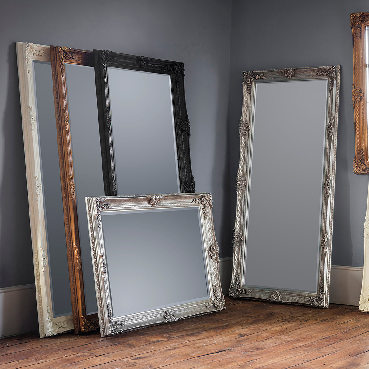 Amos Black wood rectangle leaner mirror – from Amos Lighting + Home