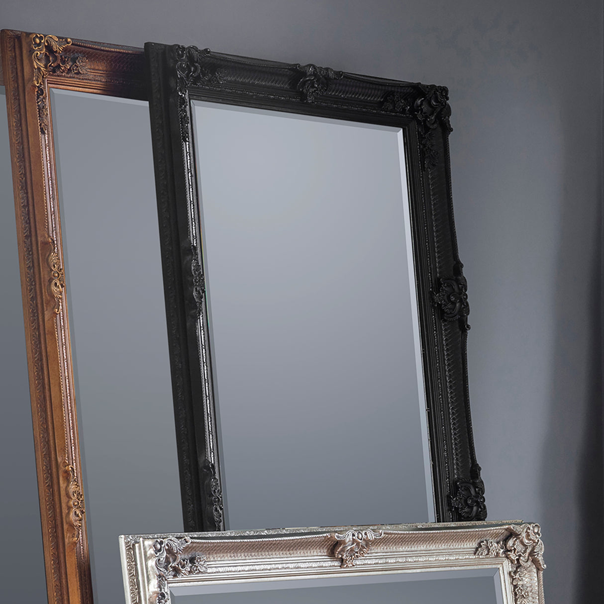 Amos Black wood rectangle leaner mirror – from Amos Lighting + Home