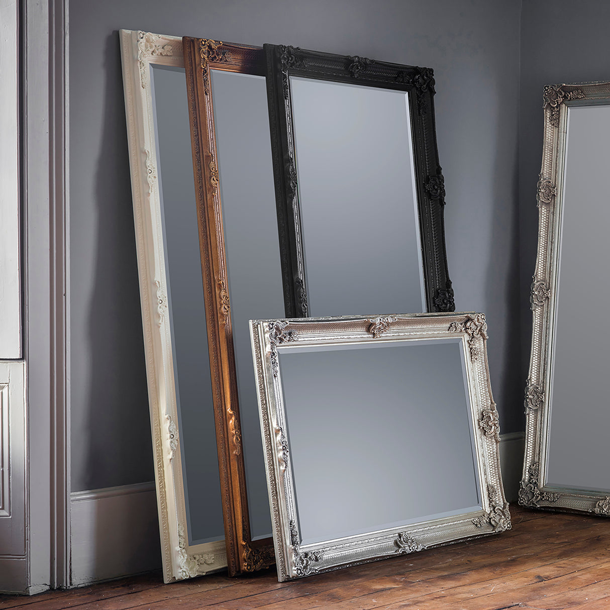 Amos Cream wood rectangle leaner mirror – from Amos Lighting + Home