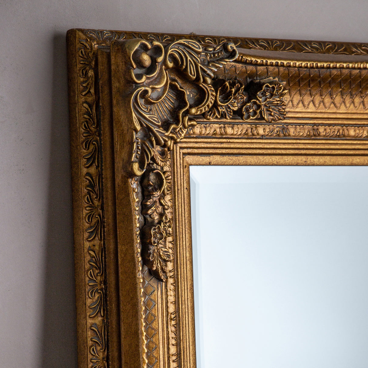 Amos Aged gold wood rectangle leaner mirror – from Amos Lighting + Home