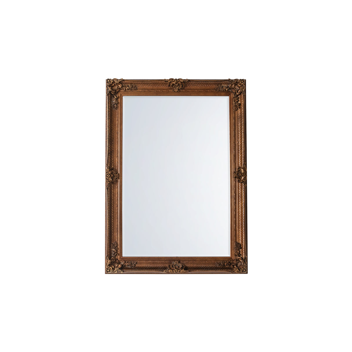 Amos Aged gold wood rectangle mirror – from Amos Lighting + Home