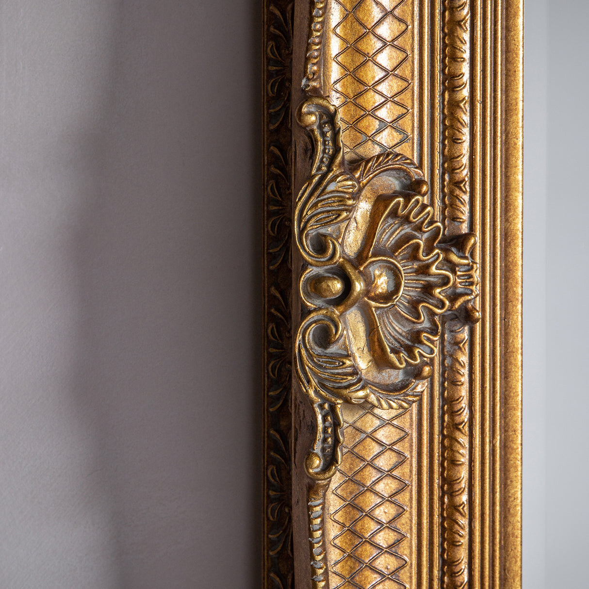 Amos Aged gold wood rectangle mirror – from Amos Lighting + Home