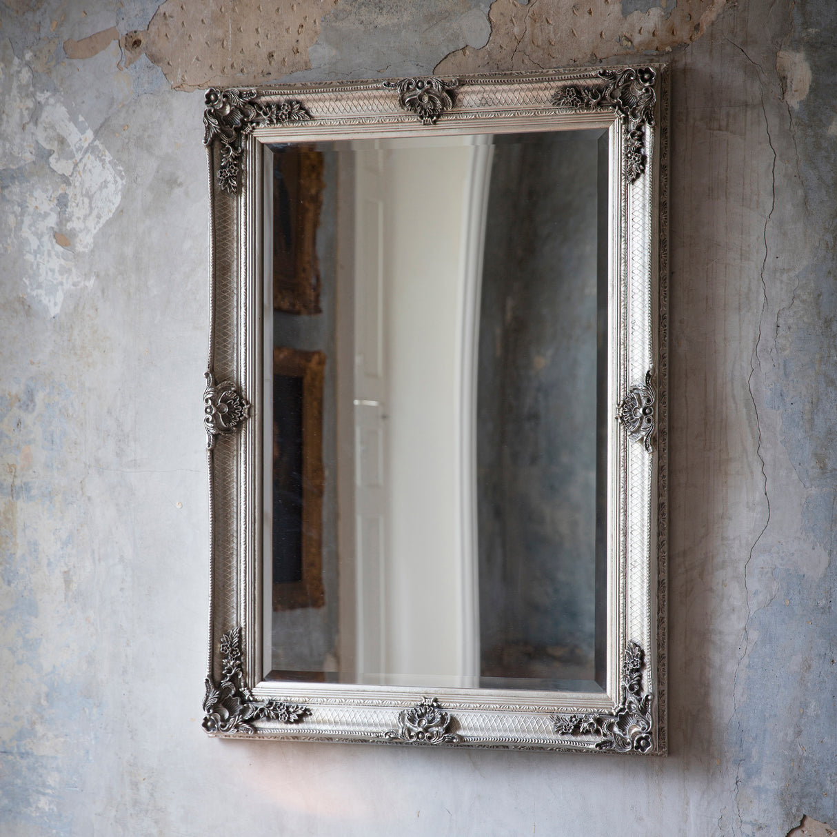 Amos Aged silver wood rectangle mirror – from Amos Lighting + Home