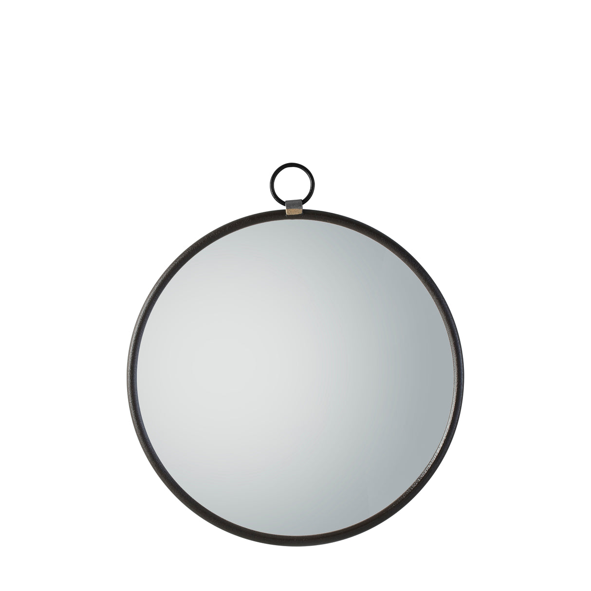 Amos Matt black hanging loop large round mirror – from Amos Lighting + Home