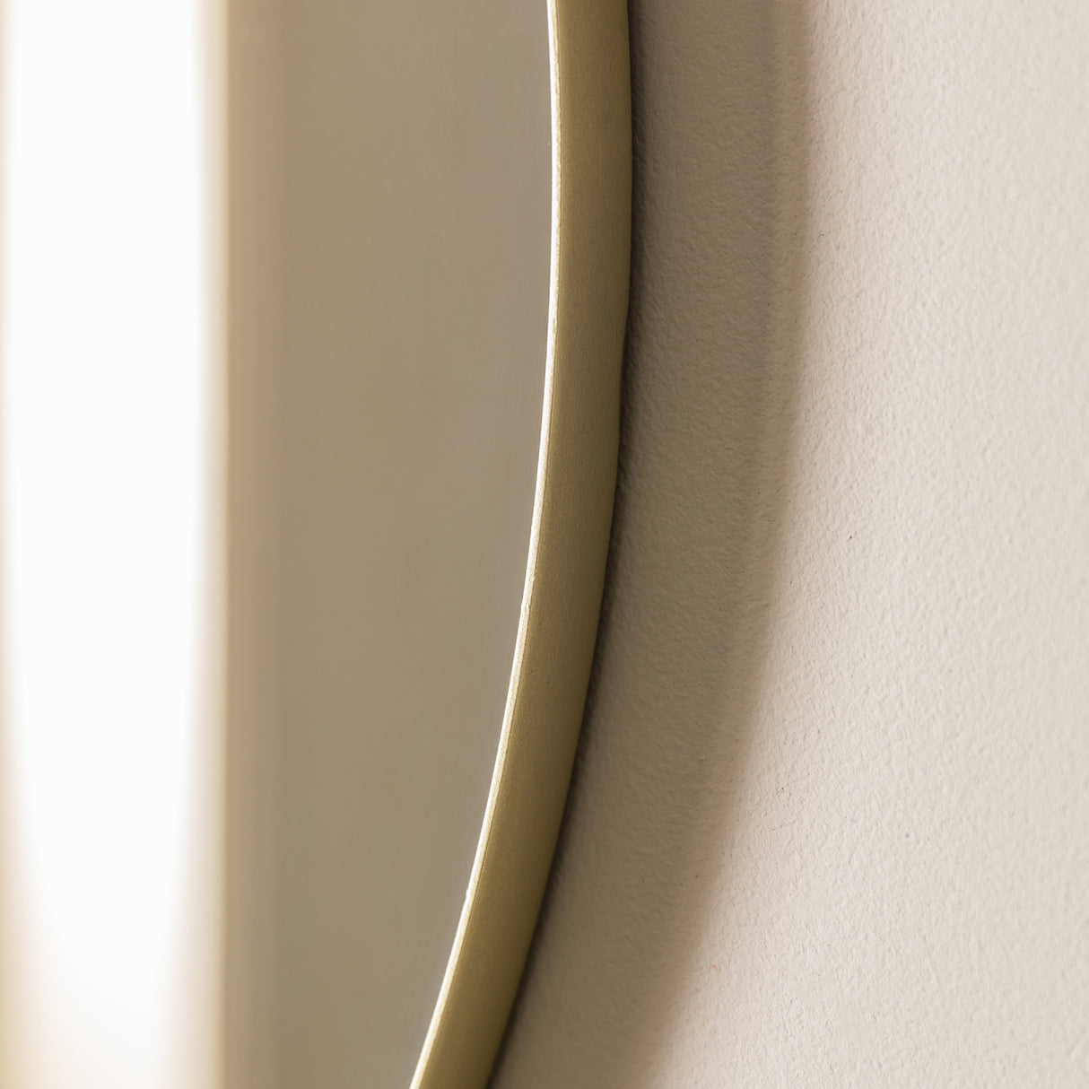 Amos Champagne gold finish round mirror – from Amos Lighting + Home