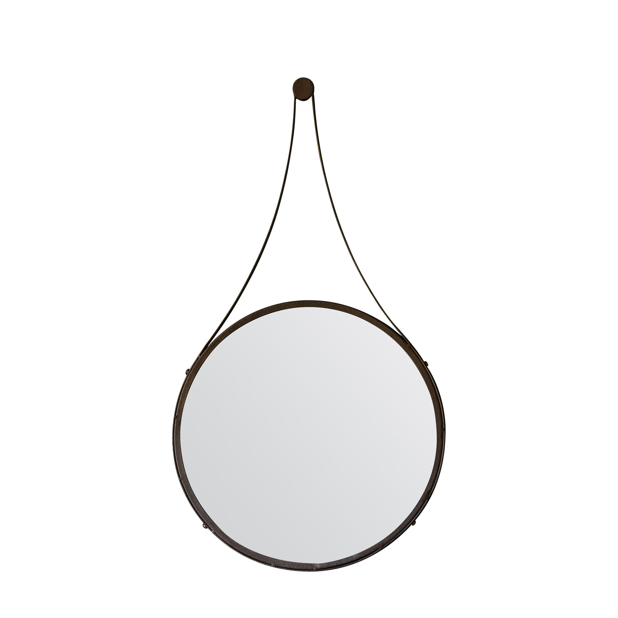 Amos Aged bronze large round hanging mirror – from Amos Lighting + Home