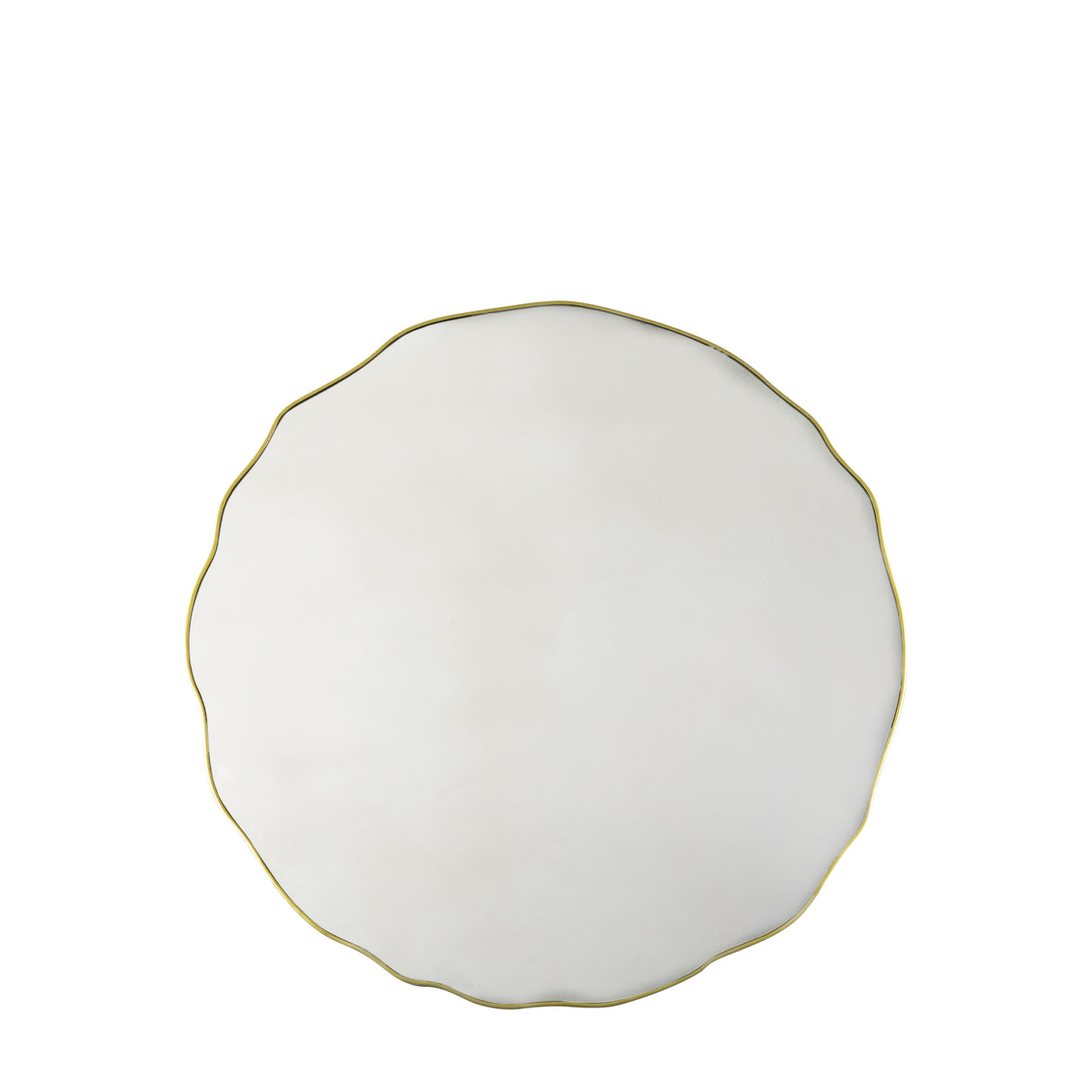 Amos Champagne gold scalloped edge round mirror – from Amos Lighting + Home