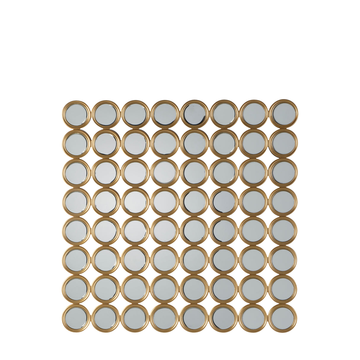 Amos Satin gold decorative square mirror – from Amos Lighting + Home