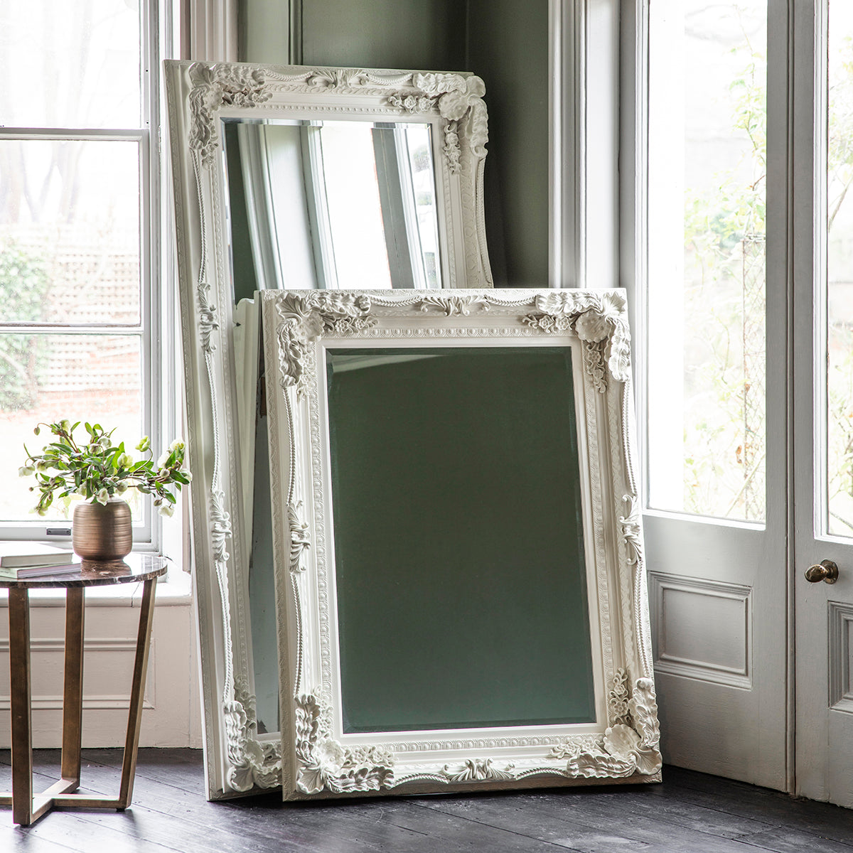 Amos French white medium rectangle mirror – from Amos Lighting + Home