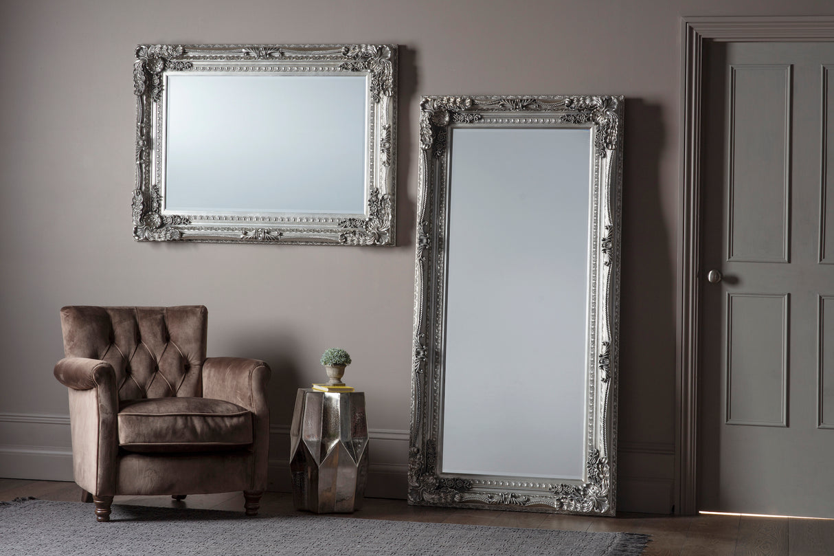 Amos Silver leaf finish medium rectangle mirror – from Amos Lighting + Home