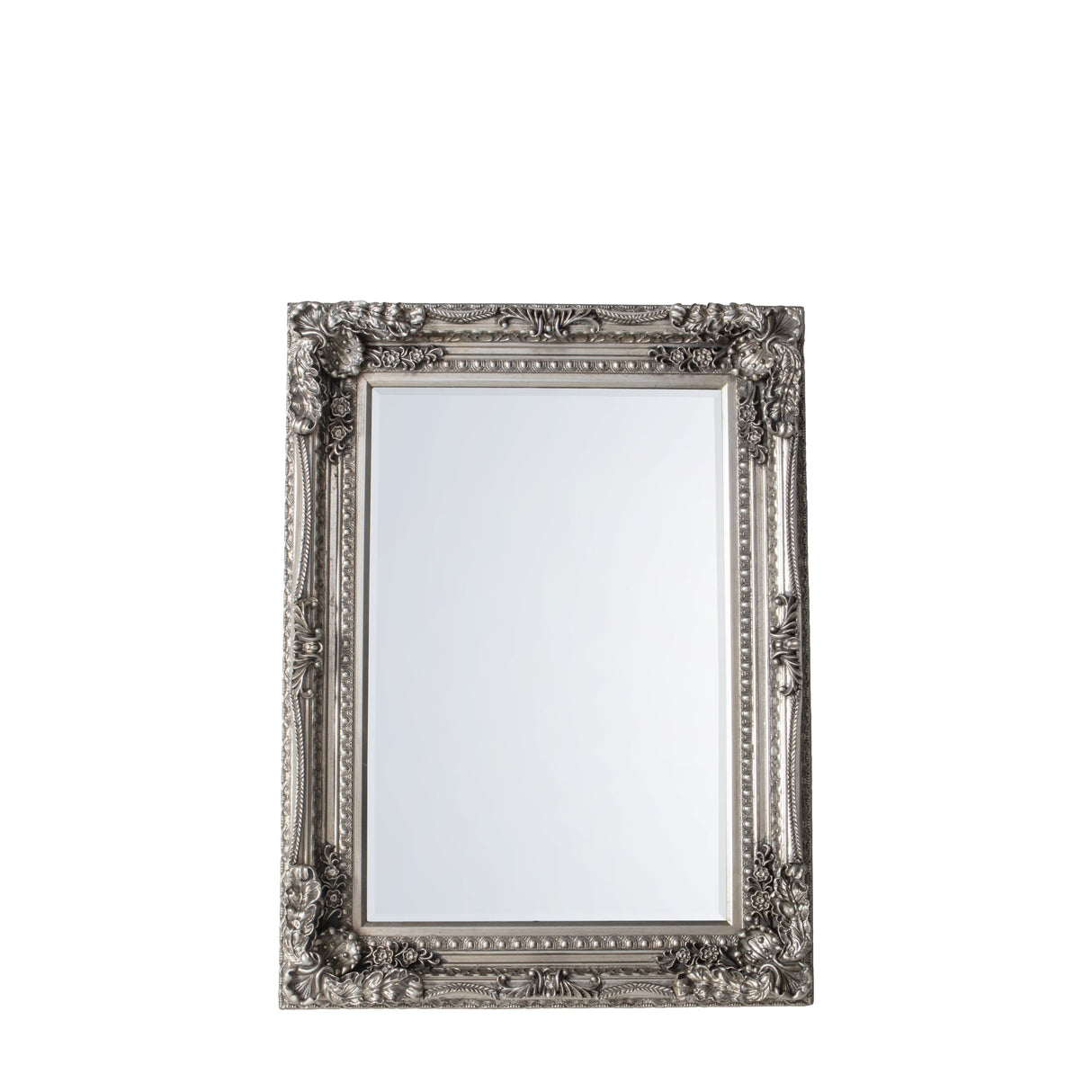 Amos Silver leaf finish medium rectangle mirror – from Amos Lighting + Home
