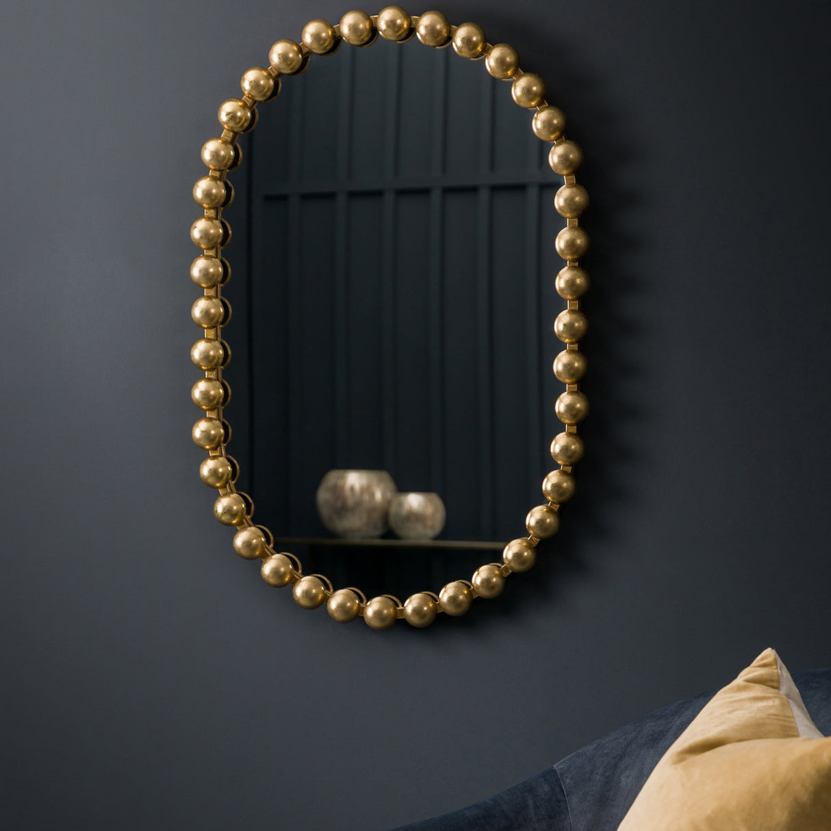 Amos Aged gold ellipse mirror – from Amos Lighting + Home
