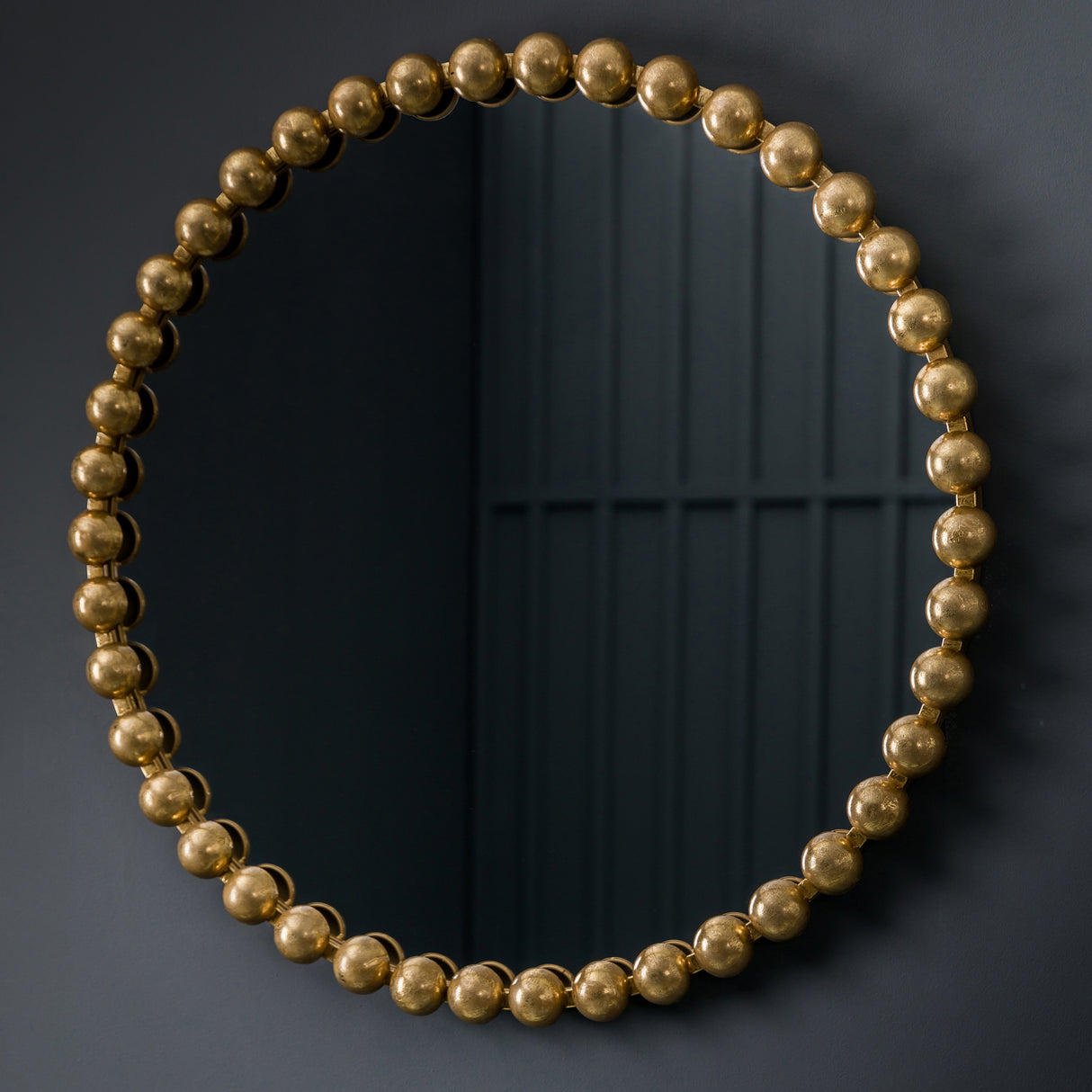 Amos Aged gold round mirror – from Amos Lighting + Home