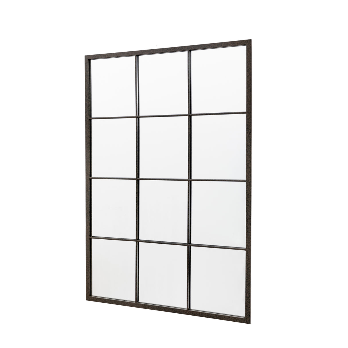 Amos Aged black rectangle window mirror – from Amos Lighting + Home