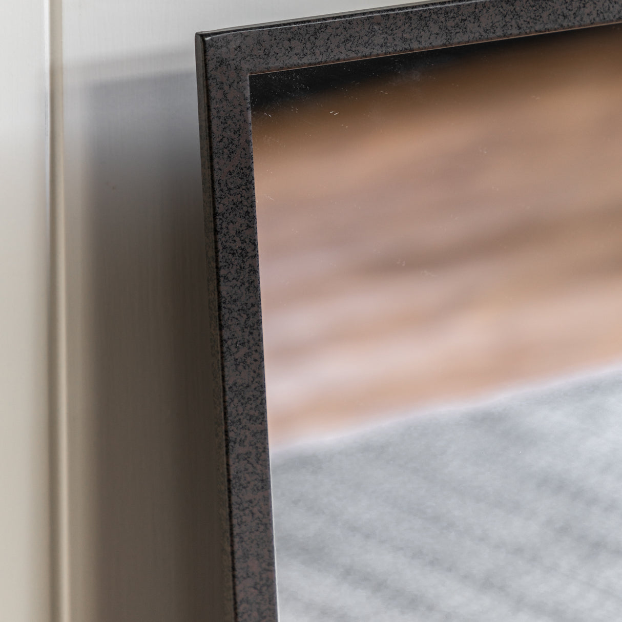 Amos Aged black rectangle window mirror – from Amos Lighting + Home