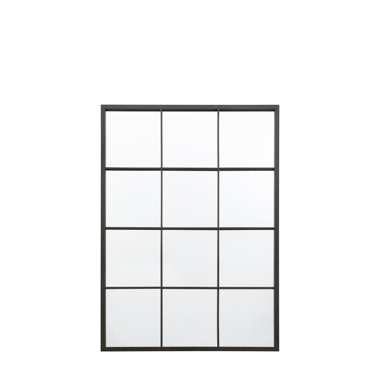 Amos Aged black rectangle window mirror – from Amos Lighting + Home