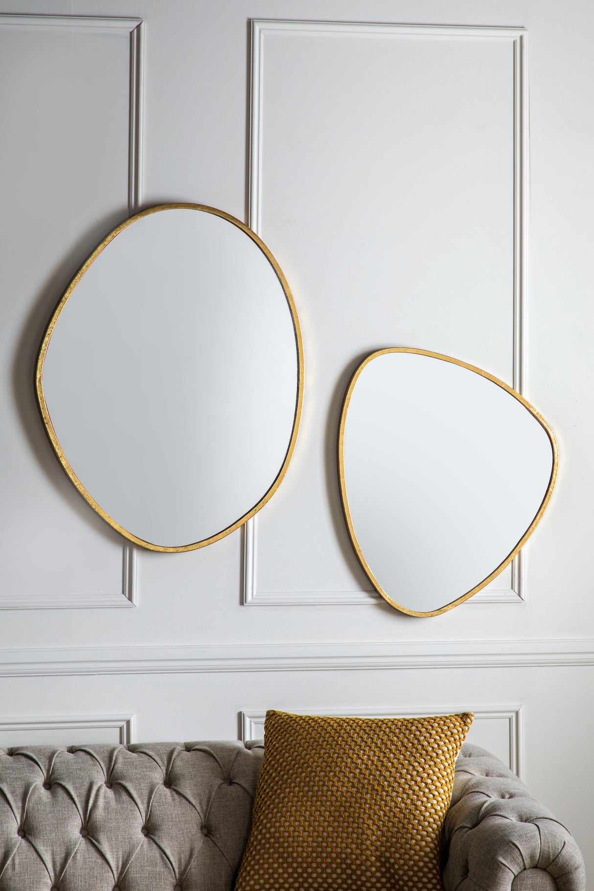 Amos Aged gold oval mirror – from Amos Lighting + Home