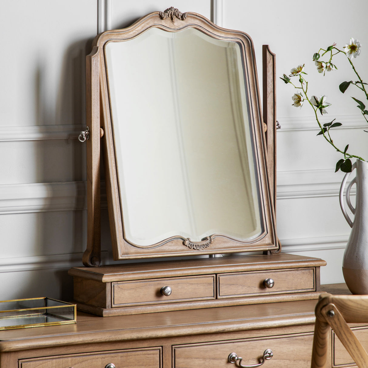 Amos Wooden table top mirror – from Amos Lighting + Home