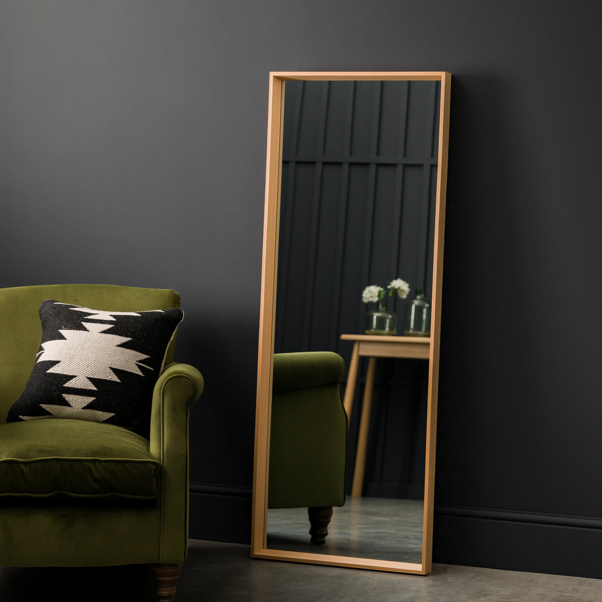 Amos Oak veneer full length mirror – from Amos Lighting + Home