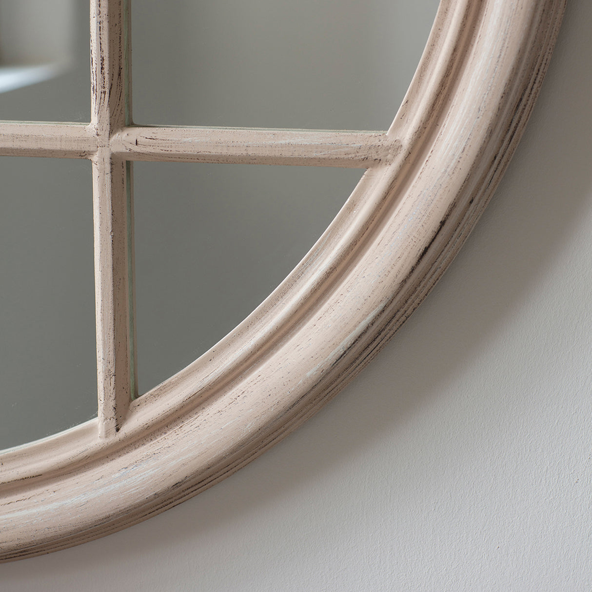 Amos Vintage clay round window mirror – from Amos Lighting + Home