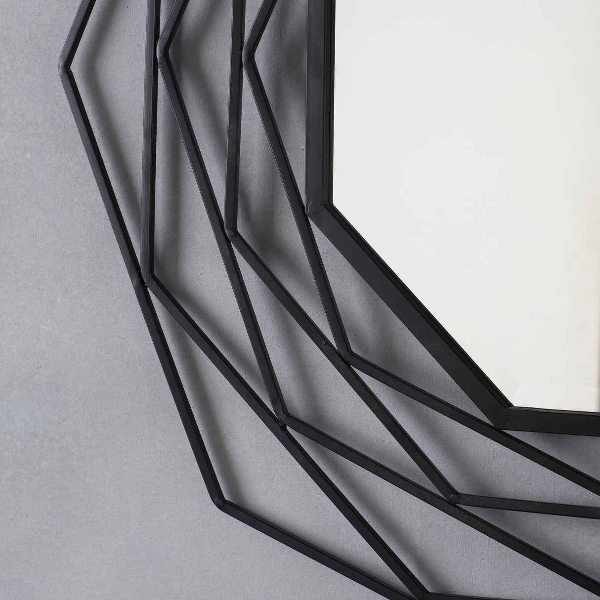 Amos Matt black octagon mirror – from Amos Lighting + Home