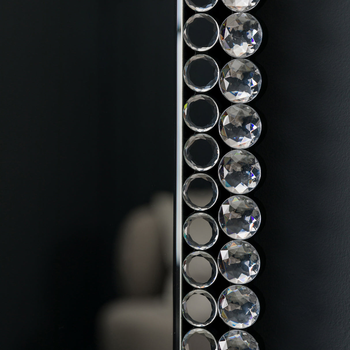 Amos Clear faceted framed rectangle mirror – from Amos Lighting + Home