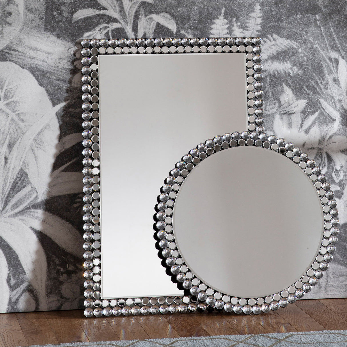 Amos Clear faceted framed rectangle mirror – from Amos Lighting + Home